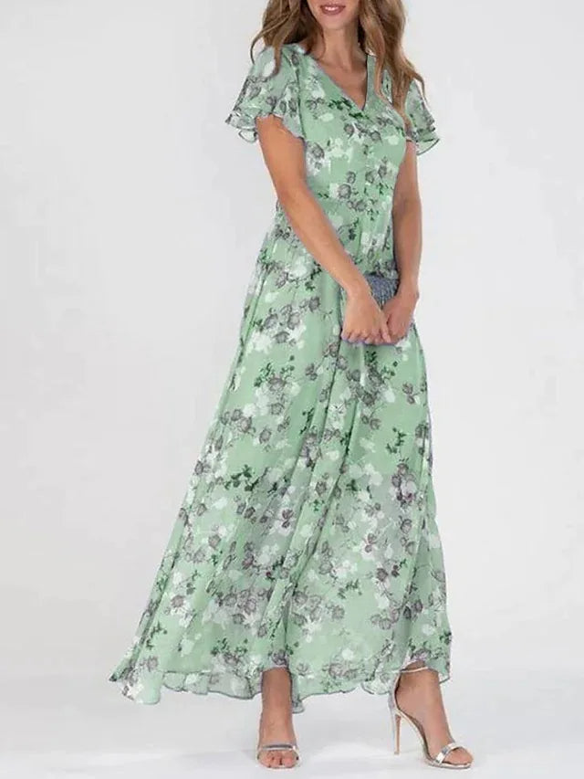 Lini - Blumenkleid mit Volantärmeln