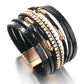 Mehrschichtiges Eleganz-Armband aus Schlangenleder