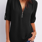 Maica | Damen Bluse Mit Reissverschluss