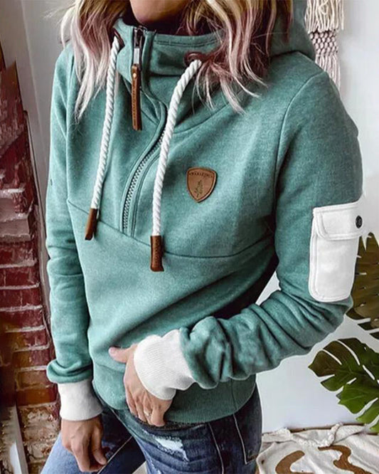 WW | Lässiges Sweatshirt mit Halbem Reißverschluss