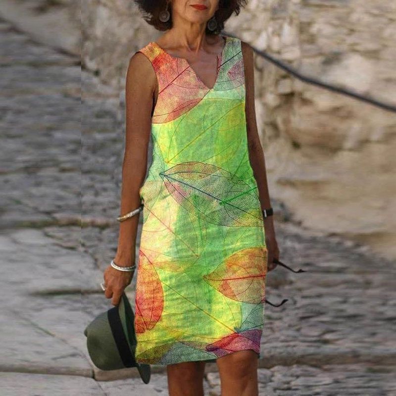 Lässiges Bedrucktes Sommerkleid Für Damen | Mini