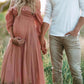 Ronalyn - Umstandsmode Rippenkleid mit Bootsausschnitt