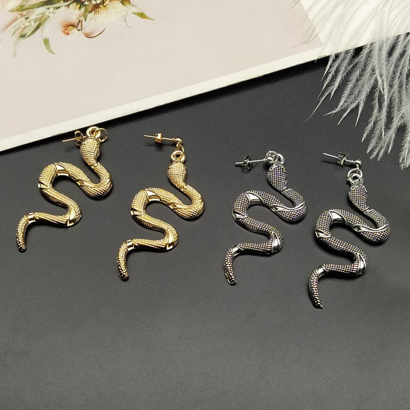 Reptil Glanz | Vintage Schlange Form baumeln Ohrringe