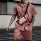 Zweiteiliges Sommer-Set für Herren mit Hemd und Shorts – Milan
