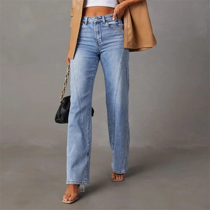 Laney Gerade Geschnittene Jeans mit Hoher Taille