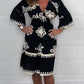 Chantal | Bedrucktes Damen Kleid mit V-Ausschnitt
