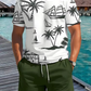CALENO – Sommer-T-Shirt mit maritimem Print für Herren