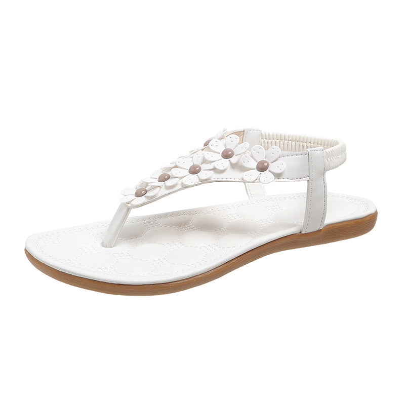 Sandalen | Stilvolle Sandalen mit Blumendetail für Damen - Sommer 2025 Edition