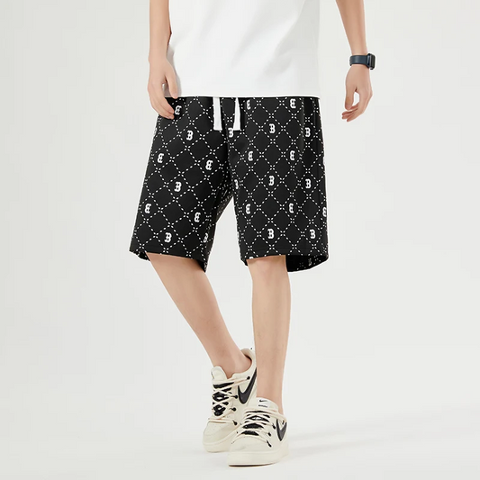 Hady -  Trendige Herren Shorts - Sommerliche Kurze Hosen mit Elastischem Bund und Muster