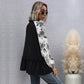 Damen Kapuzenpullover mit floralem Design und peplum Schnitt WW