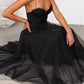 Ärmelloses Damen-Midikleid mit dünnen Trägern für den Sommer