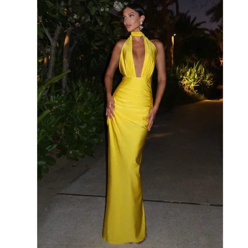 Wunderschönes Neckholder Abendkleid | Maxi