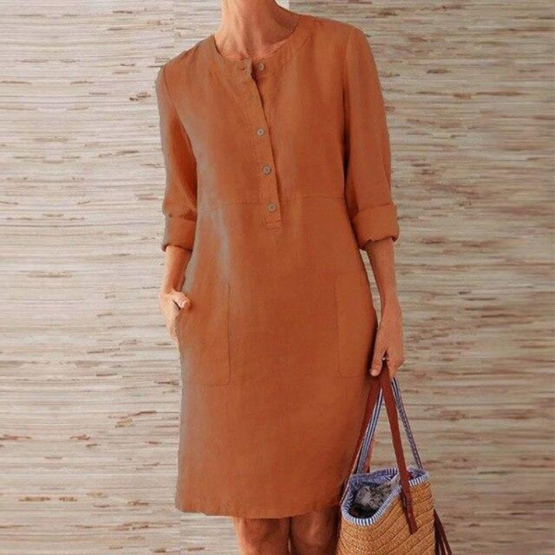 Sommerkleid Mit Rundhalsausschnitt Für Damen | Mini