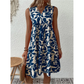 Sommerkleid Mit Blätter Print Für Damen | Mini