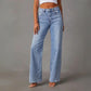 Laney Gerade Geschnittene Jeans mit Hoher Taille