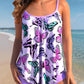 Gianna - Sommerlicher Tankini mit Spaghettiträgern und Blumenmuster