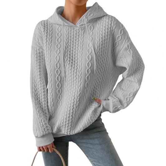 WW | Bequemer Oversized Woven Hoodie mit Kapuze