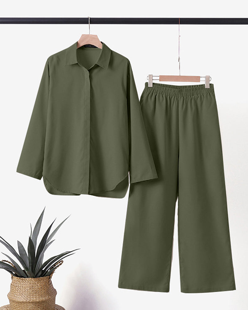 Beth - Bequemes Sommer Leinen-Set