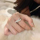 Verstellbarer Vintage Ring mit Zirkonia und Perle – Isadora