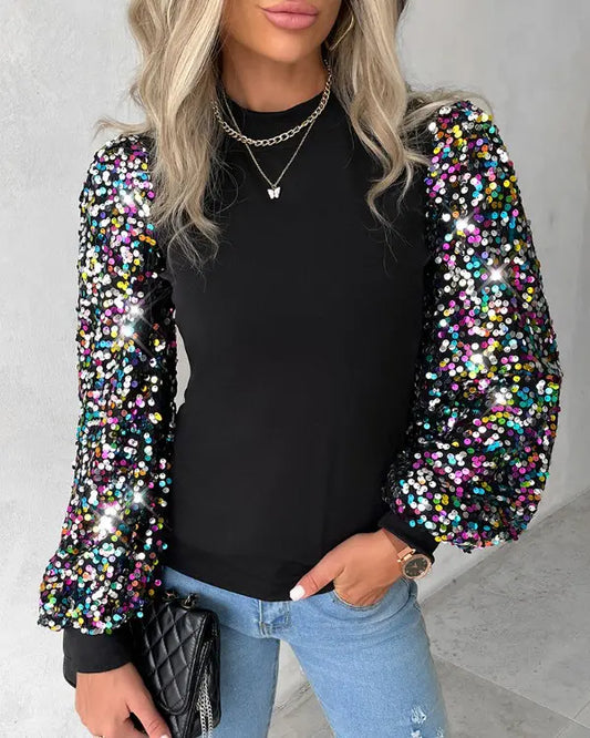 Damenbluse mit Pastellfarbenen Ballonärmeln - Lorena