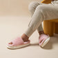Flauschige Peep Toe Hausschuhe für Damen
