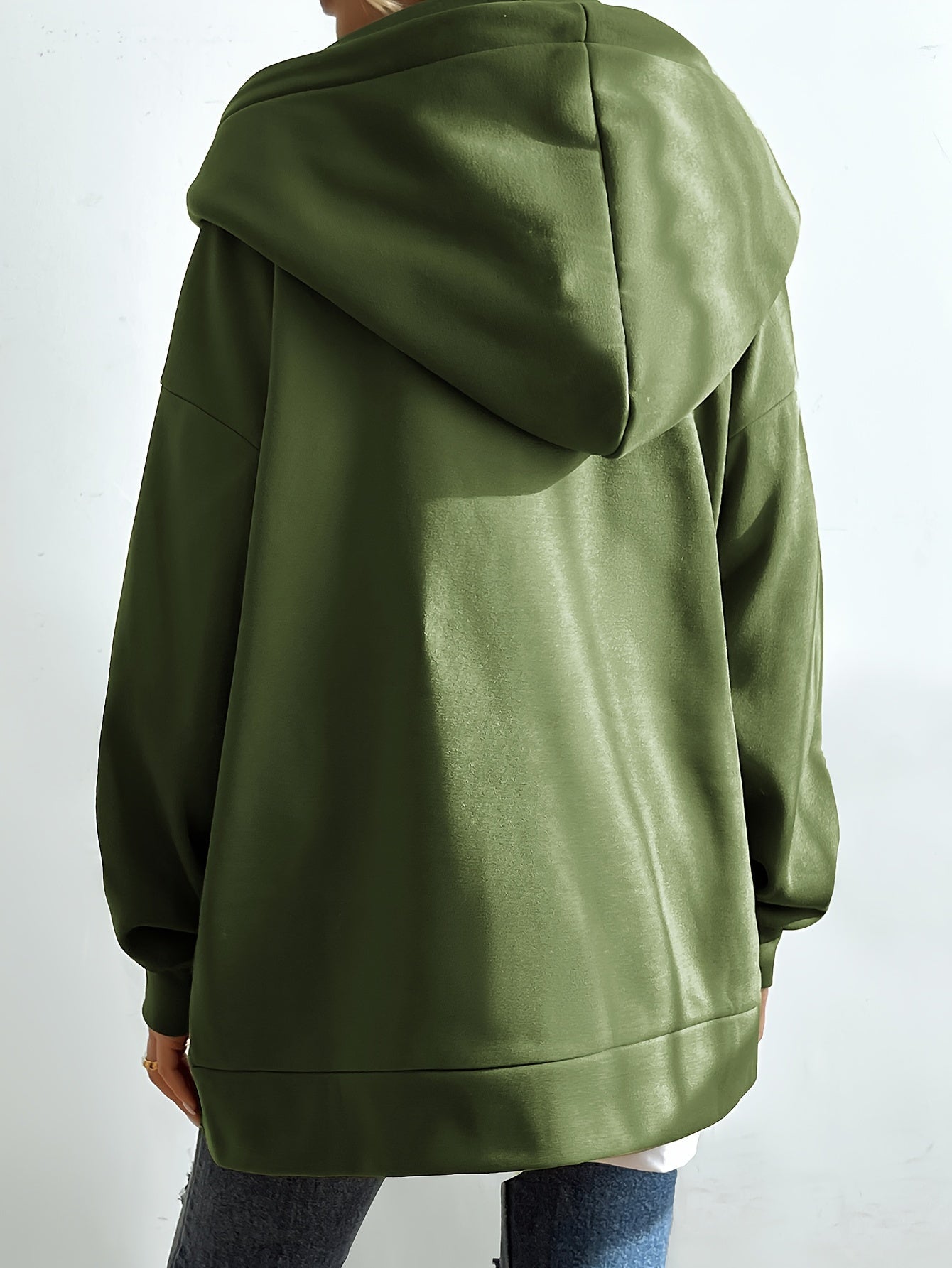 WW | Comfort - Extrem bequemer langer Zip-Up-Plüsch-Hoodie mit Kapuze für Damen