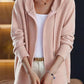 – Einfarbiger rosa Hoodie