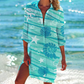 Mehrfarbiges Sommer Strandhemd Für Damen | Mini