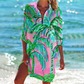 Mehrfarbiges Sommer Strandhemd Für Damen | Mini