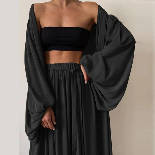 Trendiges Zweiteiler Damen Sommer Set mit Top & Hose – Noelle