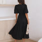 Emilia - kleid mit v-ausschnitt und puffärmeln