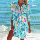 Mehrfarbiges Sommer Strandhemd Für Damen | Mini