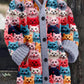 Isabella - Bunt gestrickte Katzen Strickjacke