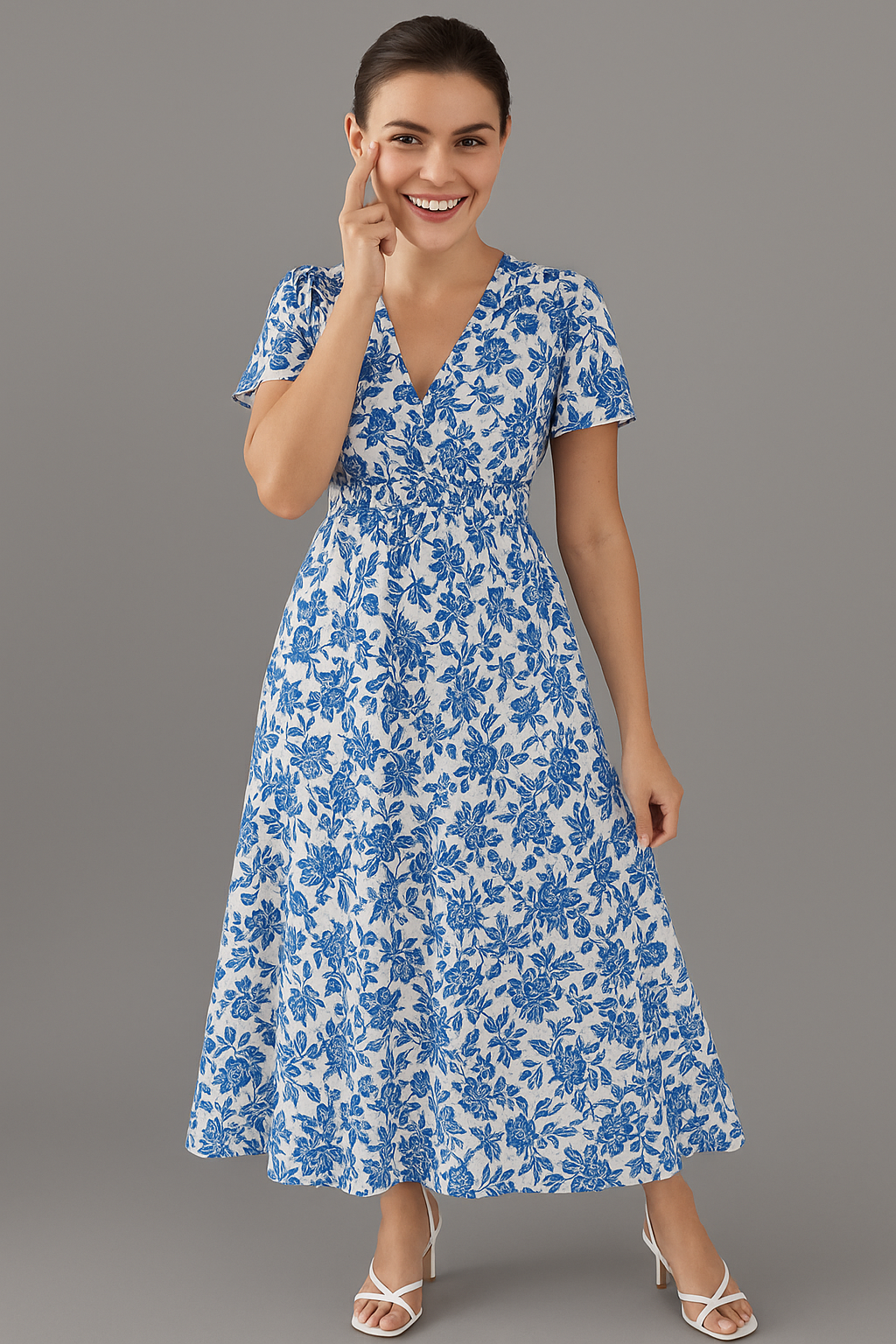 Vileta - Chic und Lässiges Blumenmustern Kleid für Sonnige Tage