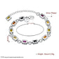 Mehrfarbiges Zirkon-Silberarmband