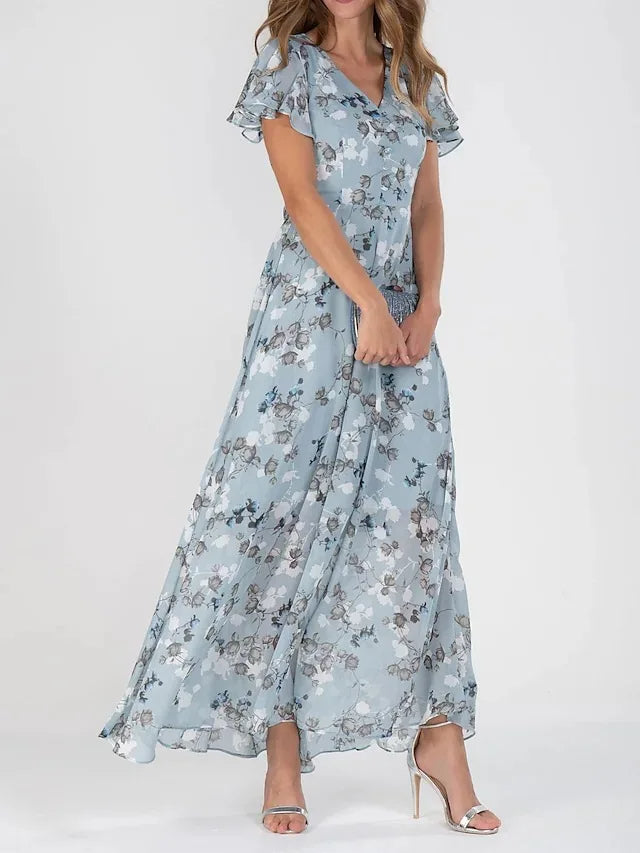 Lini - Blumenkleid mit Volantärmeln