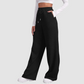 Damen Weit Bein Hochtaillierte Jogger Hose | Lockerer Schnitt