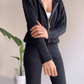 WW | teilige gestrickte Lounge-Set - trendiger Hoodie und Jogginganzug für Damen