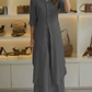 Zweiteiliges Damen Sommer Set aus Leinen – Amaya