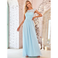 Damen Plissee-Kleid mit Rund Ausschnitt | Maxi