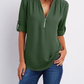 Maica | Damen Bluse Mit Reissverschluss