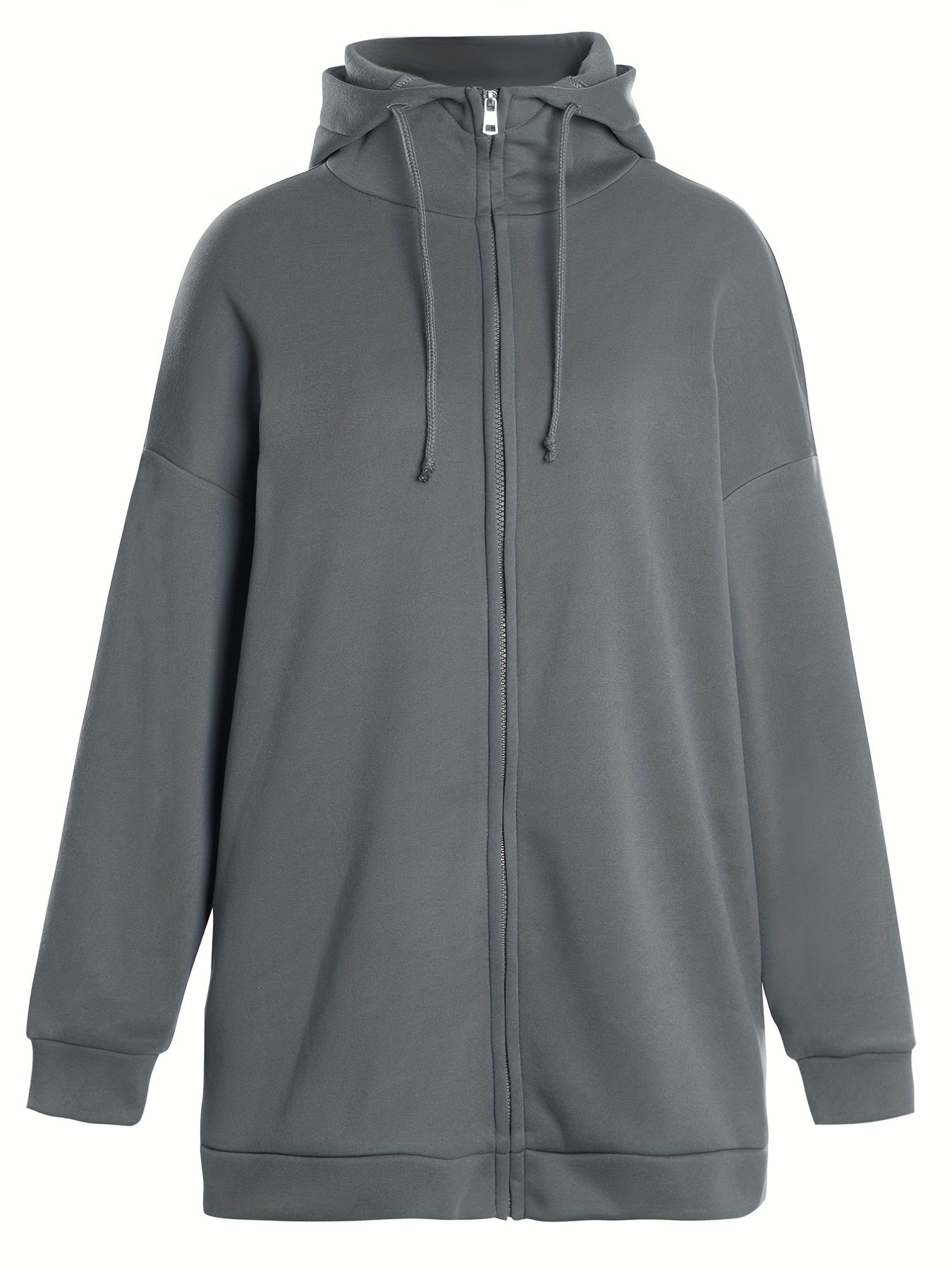 WW | Comfort - Extrem bequemer langer Zip-Up-Plüsch-Hoodie mit Kapuze für Damen