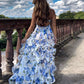 Ärmelloses Damen-Maxikleid mit Blumenmuster für den Sommer