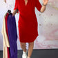 Hanneke – Zeitloses V-Ausschnitt-Kleid