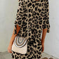 Damenkleid Mit Leopardenmuster Und 3/4 Ärmeln | Mini