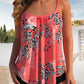 Gianna - Sommerlicher Tankini mit Spaghettiträgern und Blumenmuster