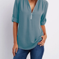 Maica | Damen Bluse Mit Reissverschluss