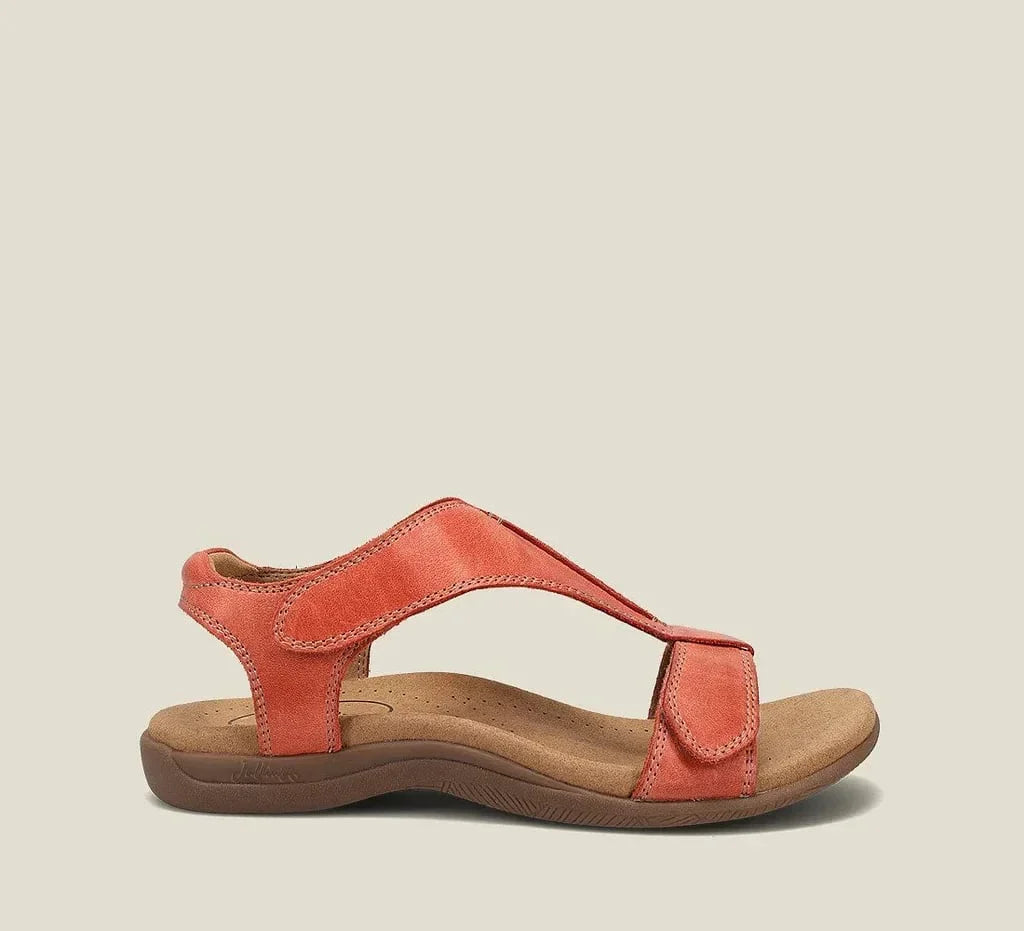 Katie – verstellbare sommersandalen aus leder mit fußgewölbeunterstützung