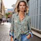 Langarmshirt Mit Blumendruck Für Damen | Vintage