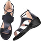 Sandalen | Damen Sommer-Sandalen mit Erhöhtem Absatz und Modernem Knöchelriemen-Design für 2025